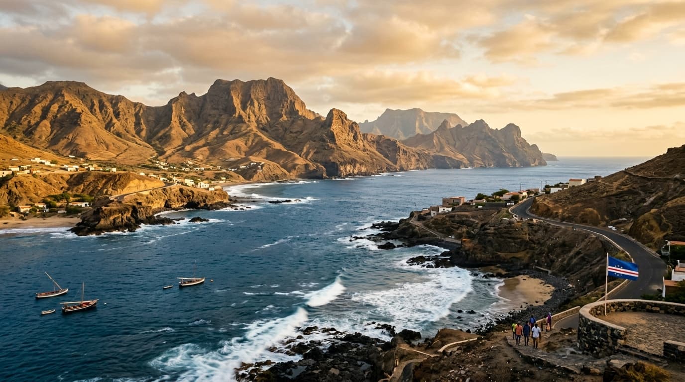 Paisagem atlântica de Cabo Verde
